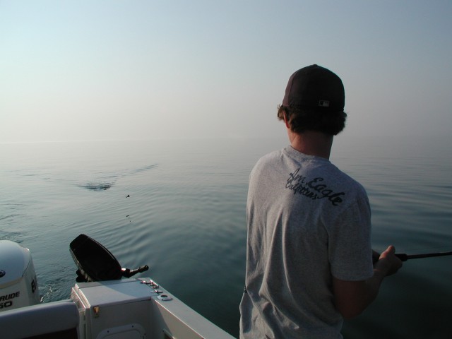 John catching an early morning sheepshead