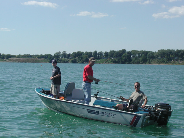 Team 2 trolling for walleyes Saturday Aug 21