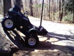 my son drove it up on the big rock in our yard.