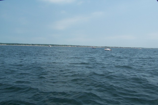 Some boats starting fishing in closer to the shoreline