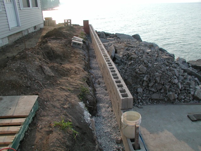 Drain pipe installed and back filled with gravel