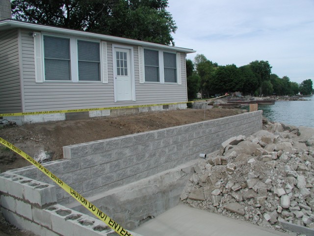 July New wall has been laid and filled with concrete