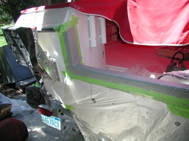 Tinted paste was painted on.