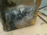 old gas tank at bow on right on top of foam with most corrosion.jpg