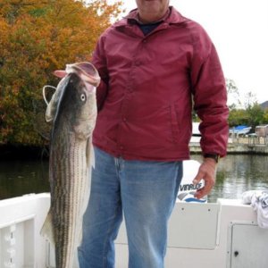 Dad with a fall Bass.