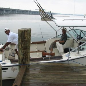 my brother and dad who past away one week later) waiting to depart Willoughby Spit Norfolk Virginia