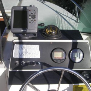 Removed old Depth finder then new GPS (Medium)