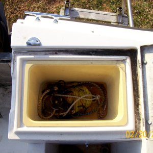 Transom box liner, port.