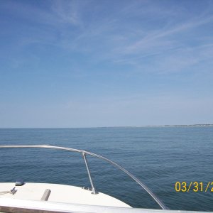 Running a couple miles off of Holden Beach, NC on a calm spring day.