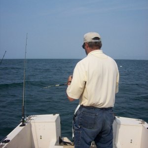 My buddy Dave fixin to set the hook.