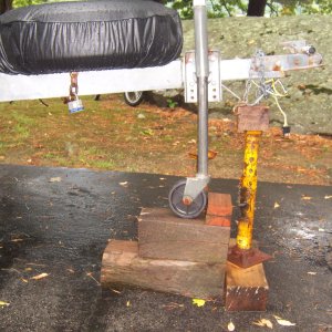 this is the angle where I store my boat when it's outside. The rainwater drains out much better this way.