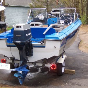 1979 Galaxy Tri-Hull w/75 HP Evinrude. Paid $500 for boat.motor,& trailer. Not a single thing wrong with it.