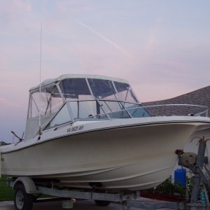 My 1983 Cuddy Cabin, safe and sound after a long trip to Florida