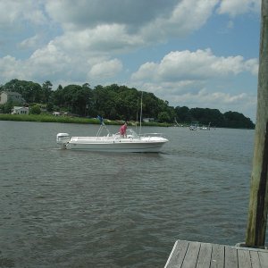 Just launched into the Manasquan River. On my way to Clark's Landing.