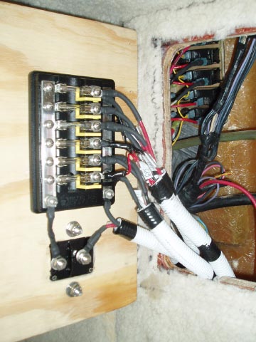 Acess Hatch - Opened to show fuse panel and wiring