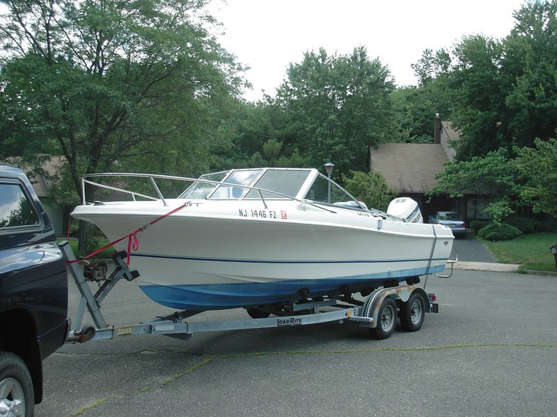 All cleaned, waxed and ready to go. We extended the stripes on the hull now that the decal has been removed.  