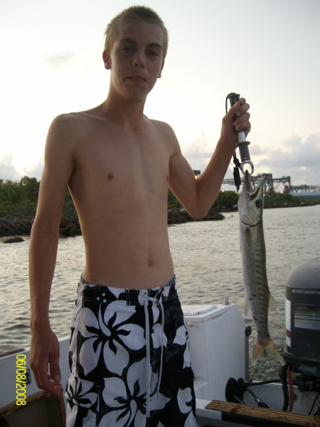 First Catch On The Boat 6-9-08