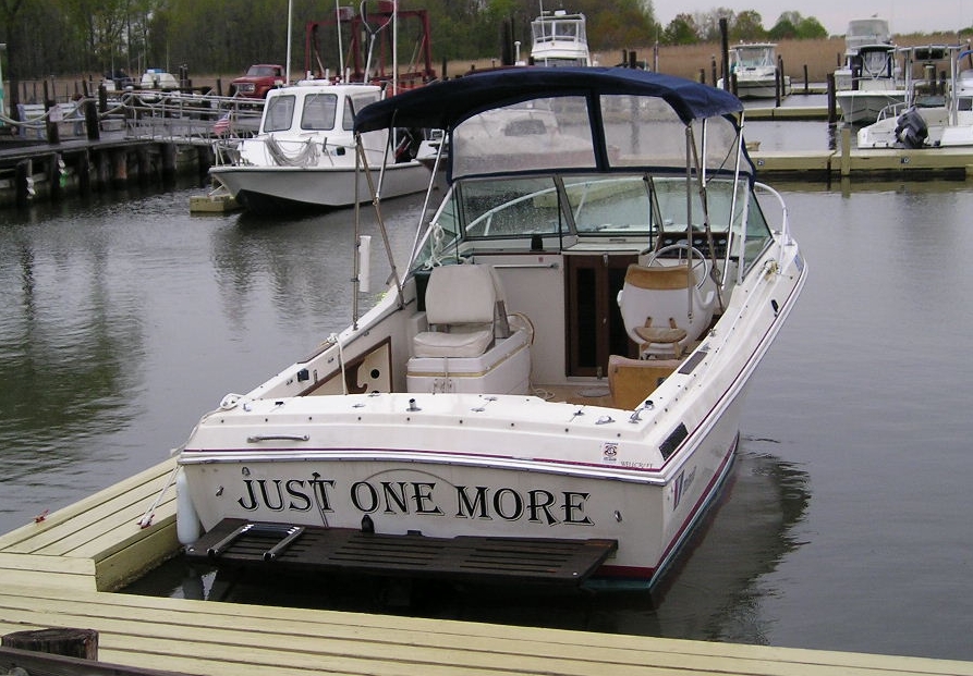 Just One More - Finally in the Water - Splashed her (and left her at the dock a few nights) in NJ before bringing her home.  She floats!!  She runs!! 