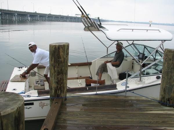 my brother and dad who past away one week later) waiting to depart Willoughby Spit Norfolk Virginia