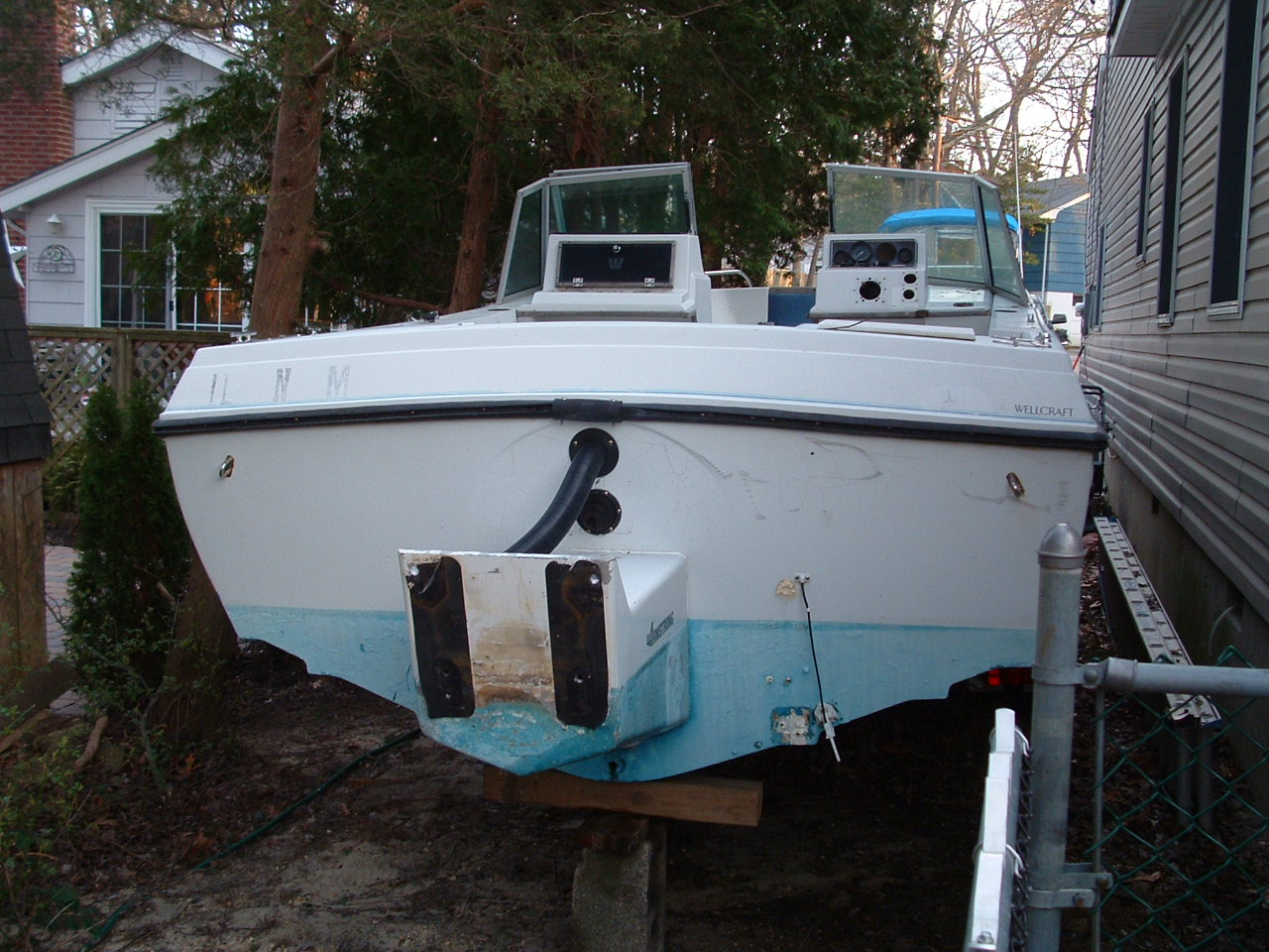 Now this is why I love this boat! Full transom, but an outboard! Best of both worlds!