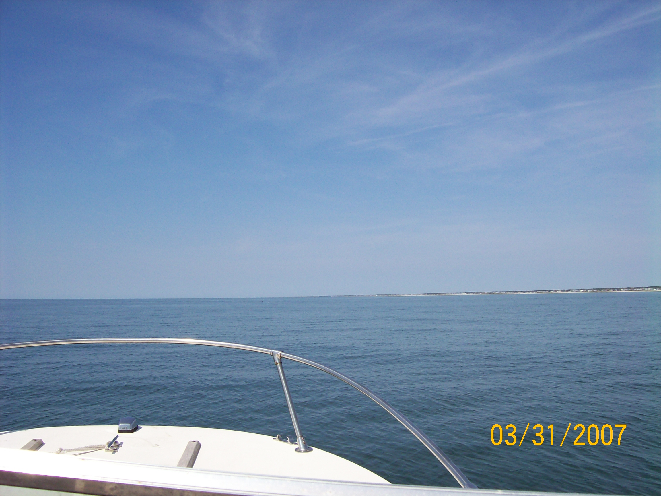 Running a couple miles off of Holden Beach, NC on a calm spring day.